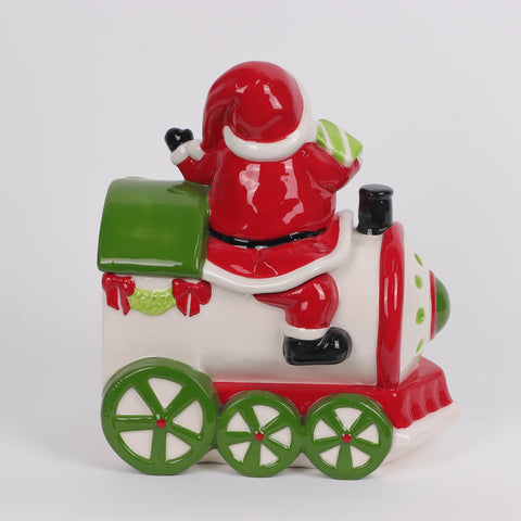 Christmas Ceramic Santa Train Décor