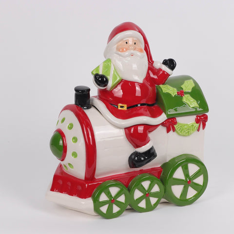 Christmas Ceramic Santa Train Décor