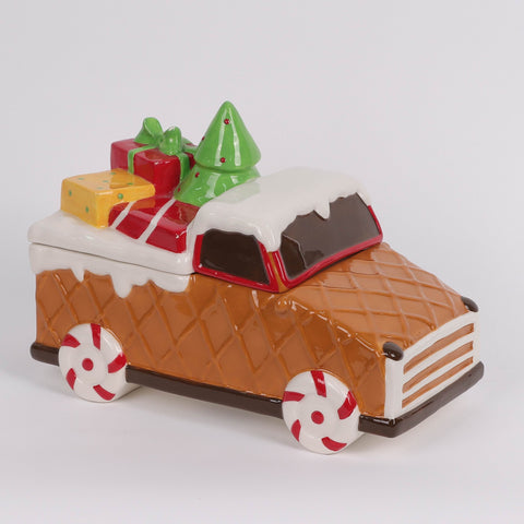 Christmas Ceramic Gingerbread Car Décor