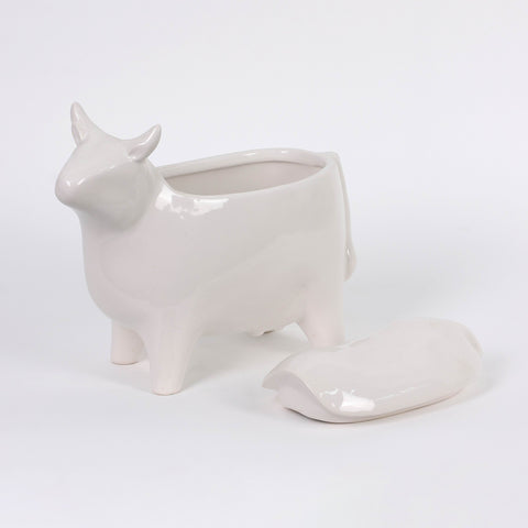 Ceramic Cow Decoration | Ceramic Vase | Boho Home Decor