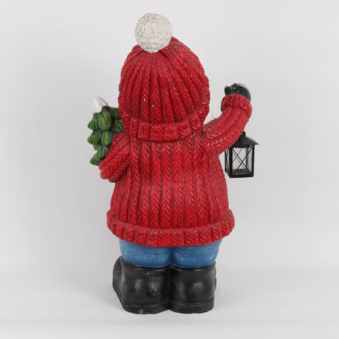 Christmas Resin Santa W/ Light Décor