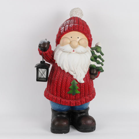 Christmas Resin Santa W/ Light Décor