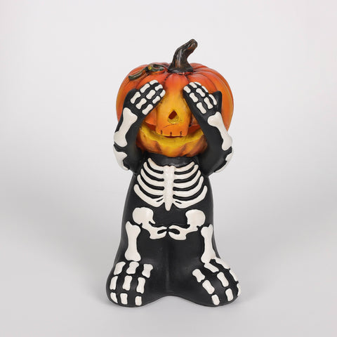 Halloween LED Skeleton Pumpkin Decoration