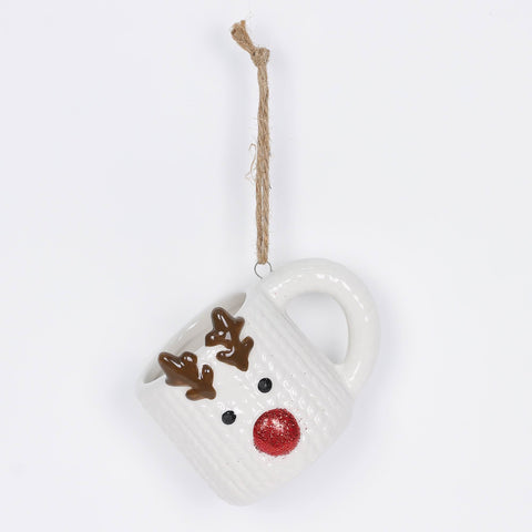 Ceramic Deer Mug Orn
3.5In