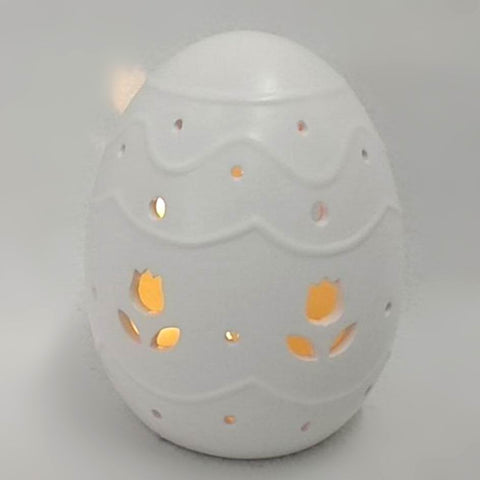 Easter Ceramic Egg W/ Led