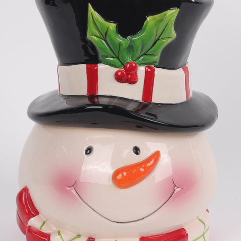 Christmas Ceramic Snowman Head Décor
