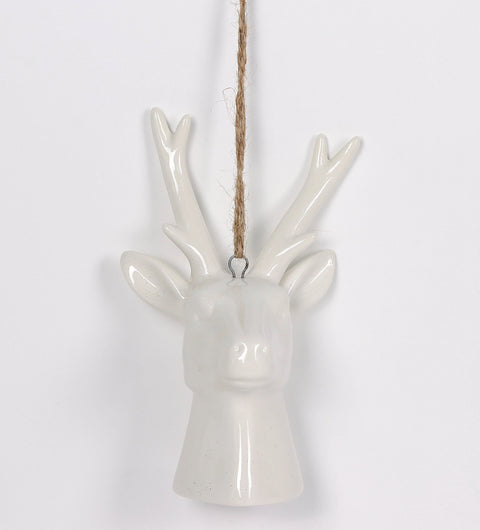 3X2.75X5 Inch  Ceramic Deer Head Ornament