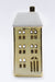 3.25 X 3.25 X 7.5"H Lighted Gold Plating Ceramic House