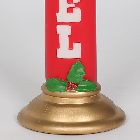 14" Christmas Plastic Noel w/ Light Candle Décor | Christmas Decor | Festive Holiday Decoration