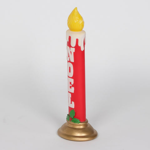14" Christmas Plastic Noel w/ Light Candle Décor | Christmas Decor | Festive Holiday Decoration