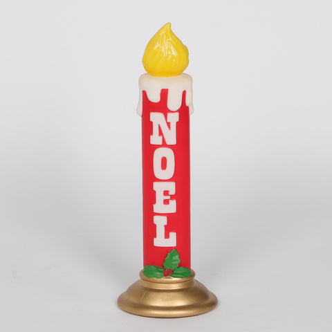 14" Christmas Plastic Noel w/ Light Candle Décor | Christmas Decor | Festive Holiday Decoration