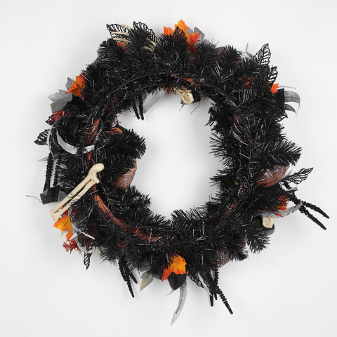 ?24*7'' Halloween Skull Wreath W/Foam Balls Décor