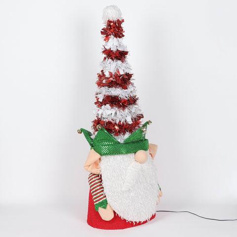 Christmas 16.0*11.0*41.0''Gnome Décor W/Lite