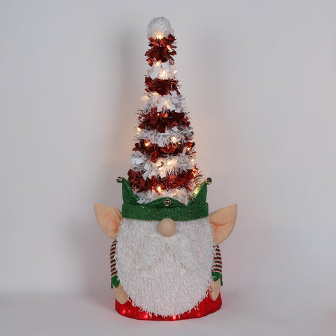Christmas 16.0*11.0*41.0''Gnome Décor W/Lite