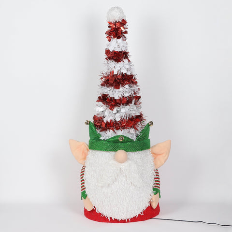 Christmas 16.0*11.0*41.0''Gnome Décor W/Lite