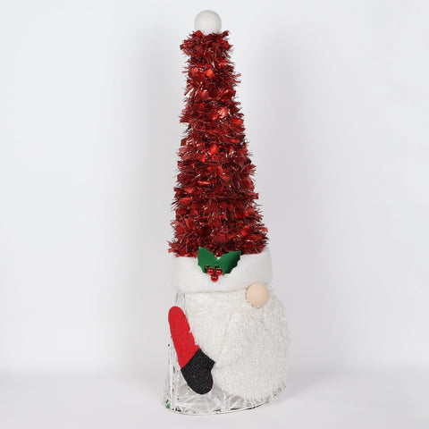 Christmas 16.0*11.0*41.0''Gnome Décor W/Lite