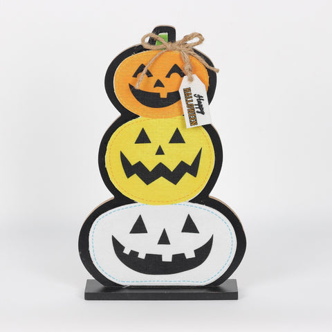 Halloween Stacked Pumpkin Ghosts | Halloween Decor with Floating Ghost Effect