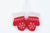3 X 1.25 X 4.25"H Red Knit Mittens Ornament