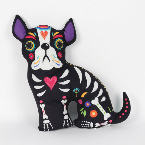 Day of the Dead Fabric Dog Pillow Décor
