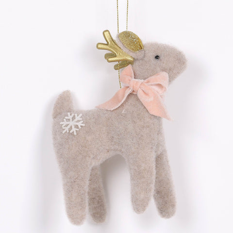 Jm Fabric Deer Orn