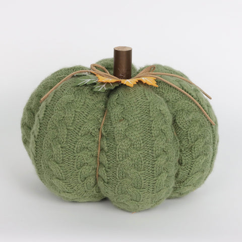 Harvest Atrovirens Fabric Pumpkin Decor