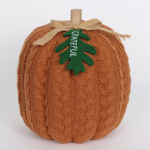 Harvest Brown Fabric Pumpkin Decor