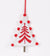 3.5 X 1 X 5.25"H Fabric Red/White Christmas Tree Ornament