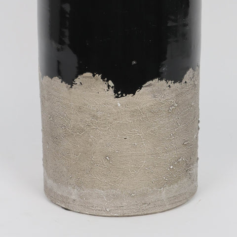 Tribal Ceramic Vase Black 15"
