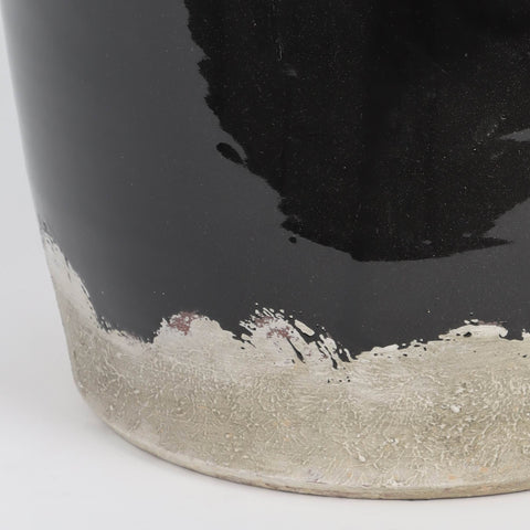 Tribal Ceramic Vase Black 8.5"