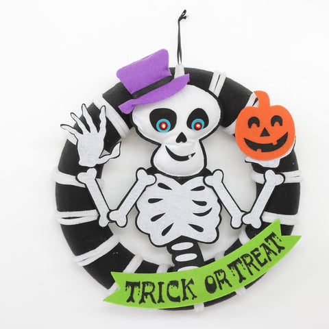 43*6*43Cm Skeleton Wreath Décor