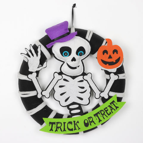 43*6*43Cm Skeleton Wreath Décor