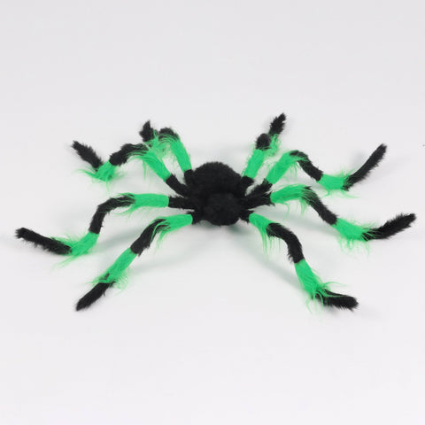 Halloween Light-Up Black and Neon Green Spider Halloween Décor
