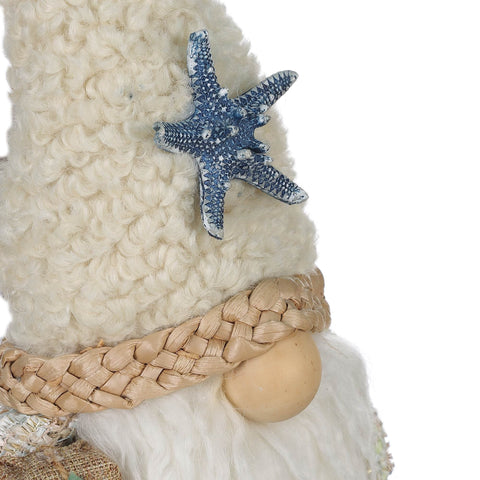 14.5"H Fabric Gnome W/Wreath