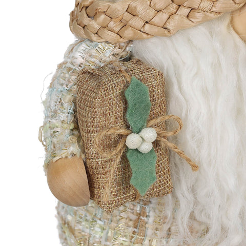 14.5"H Fabric Gnome W/Wreath