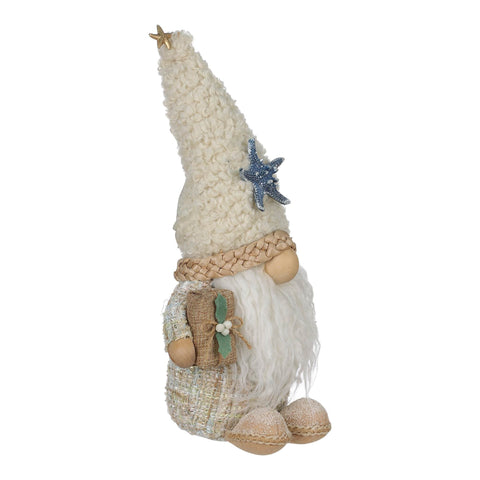 14.5"H Fabric Gnome W/Wreath