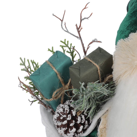24“H Fabric Aa Santa W/ Wreath