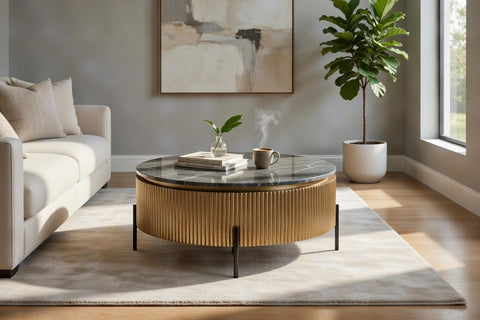 35.5*35.5*16"H Sheet Claded Round Table