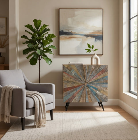 Side Board Cabinet | Mango Wood | 38" L x 16" W x 36" HT