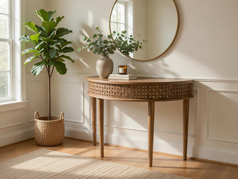 43*22*33"H Half Round Table