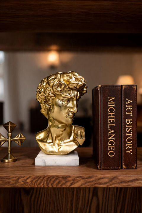 David Burst On Marble Base (L) Gold