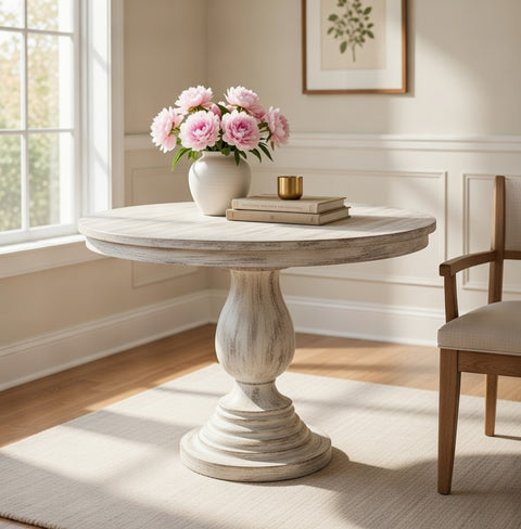 Round Dining Table | 48" DM x 31" HT Various colours | Solid Wood