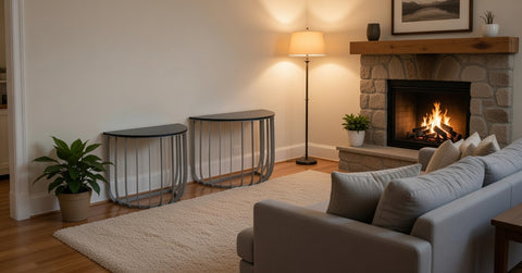 Nested Half Round Table-Black