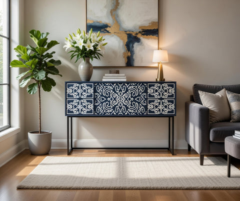 Side Cabinet | Mango Wood | 55" L x 18" W x 35" HT