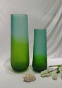 13*40*12.5Cm Green Glass Vase Décor
