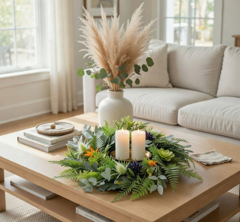 Couronne succulente de 23 pouces