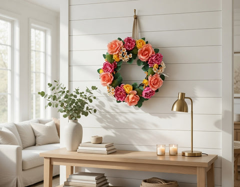 Couronne de pivoine mixte de 18 pouces