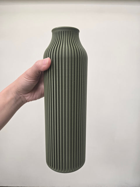Stria Vase (L) - Green