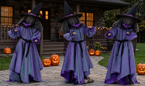 Set of 3 Animated Witches