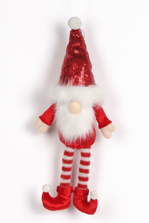 5.5 X 2.5 X 16"H Fabric Santa Table Decor