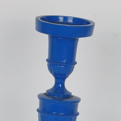 3.75''*3.75''*9.5'' Blue Candle Holder Décor
